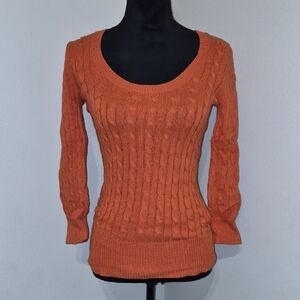 American Eagle Outfitters Women's Vibrant Orange Sweater